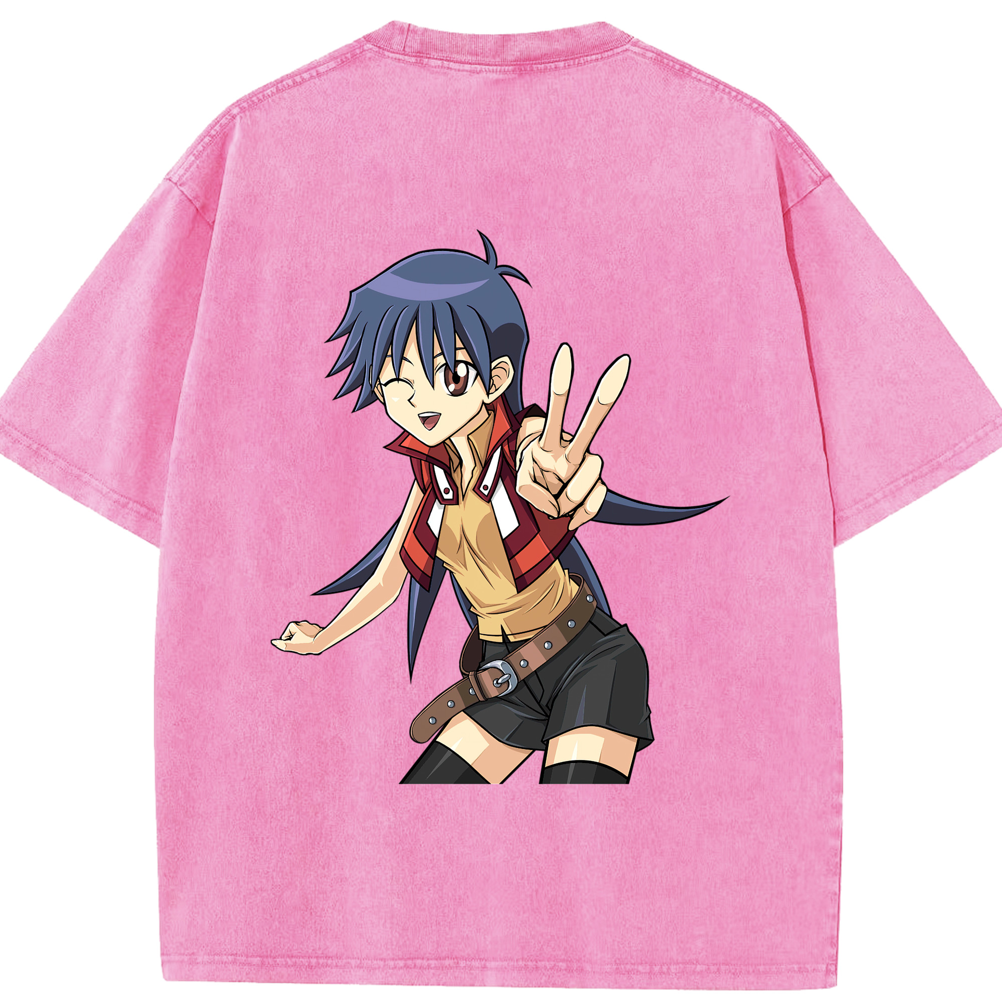 （画像用） 遊☆戯☆王 Yu-Gi-Oh! 綿100% ヴィンテージ風 半袖Tシャツ（背面プリント）